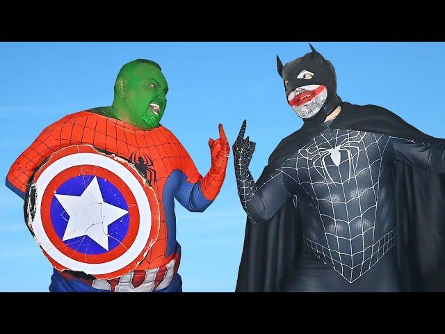 Spider-Captain Hulk VS Spider-Joker Bat