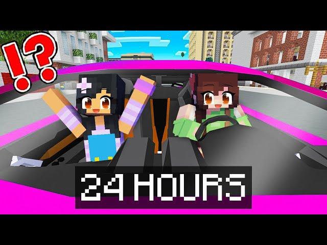 Surviving 24 Hours In The Car with my LITTLE SISTER In Minecraft! ( Tagalog )