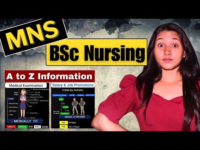 MNS BSc Nursing | Military Nursing Service A to Z Information