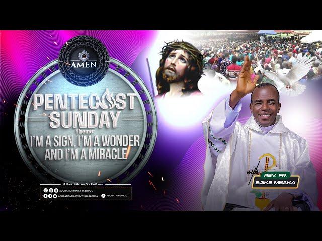 PENTECOST SUNDAY MASS  LIVE WITH REV FR EJIKE MBAKA || 8-6-2025