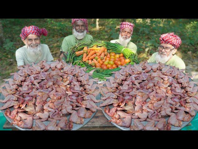 Fried Rice & Chicken Wings - Crispy Fried Wings & Chinese Rice Making to Feed Old Age Special People