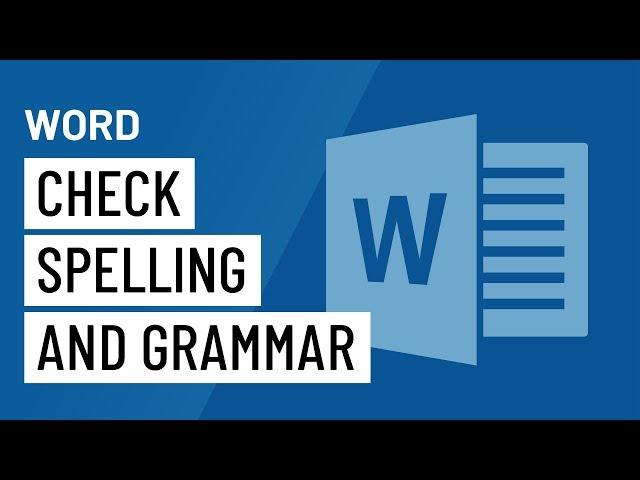 Word 2016: Check Spelling and Grammar