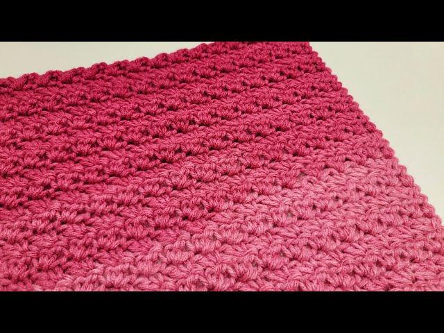 How To Crochet The Bud Stitch - EASY ONE Row Repeat