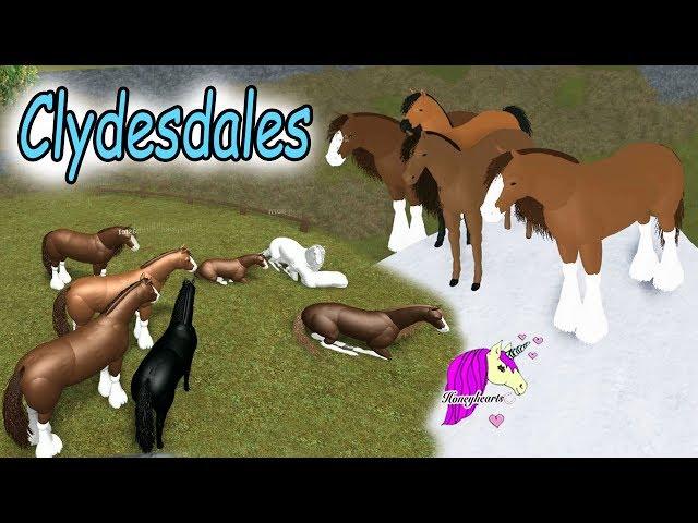 Clydesdale World - Lets Play Roblox Horse Heart Online Horses Game Play Video