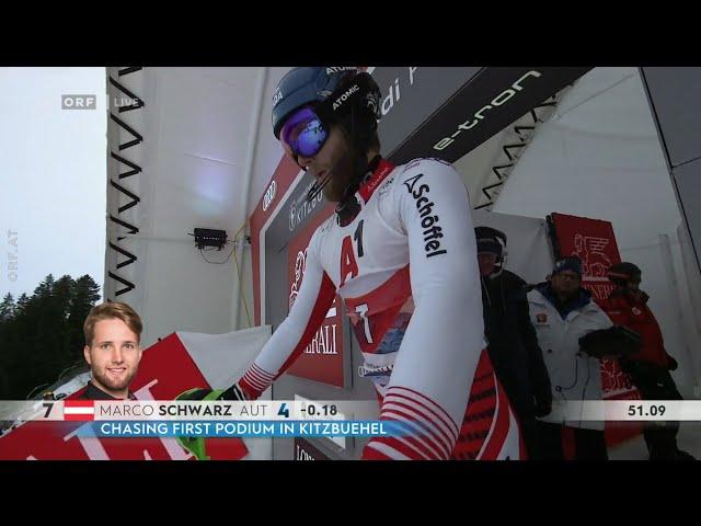 Alpiner Ski-Weltcup | Slalom | Kitzbühel | 2. Platz | Marco SCHWARZ | 2. Lauf | 2020