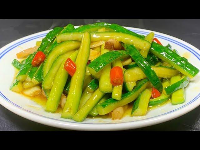 Don't always cook cucumbers cold, teach you a crispy fried cucumbers, fresh and crisp, appetizers