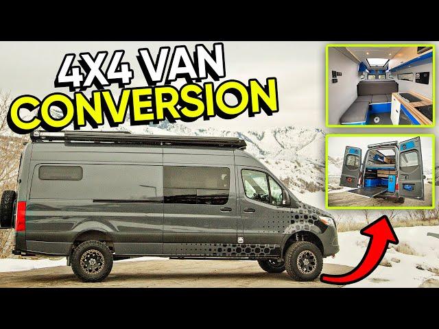 VAN TOUR: Off Highway Van's OFF GRID Sprinter Van Build  AMAZING Van Conversion for Camper Van Life