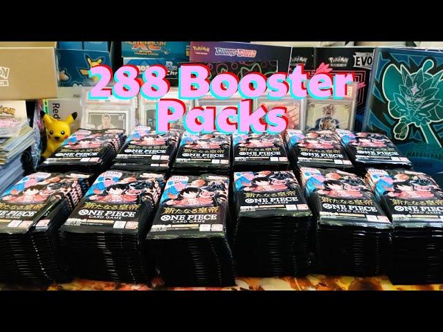 I opened the 288 booster packs in op09 One piece Japanese set!!!