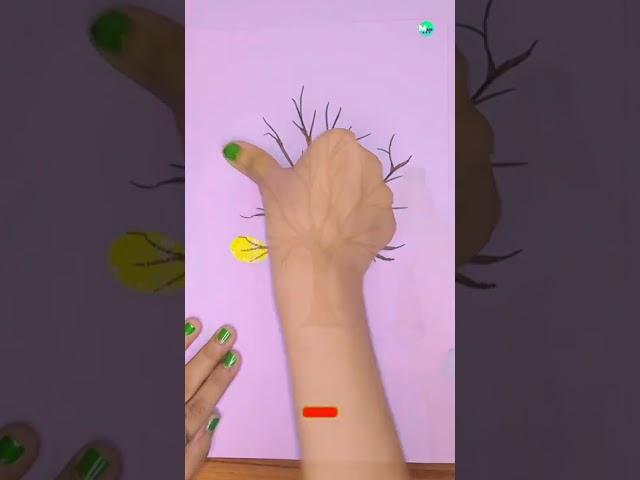 Thumb painting   #shorts #youtubeshorts #creativeart #artwork #firstshortvideo