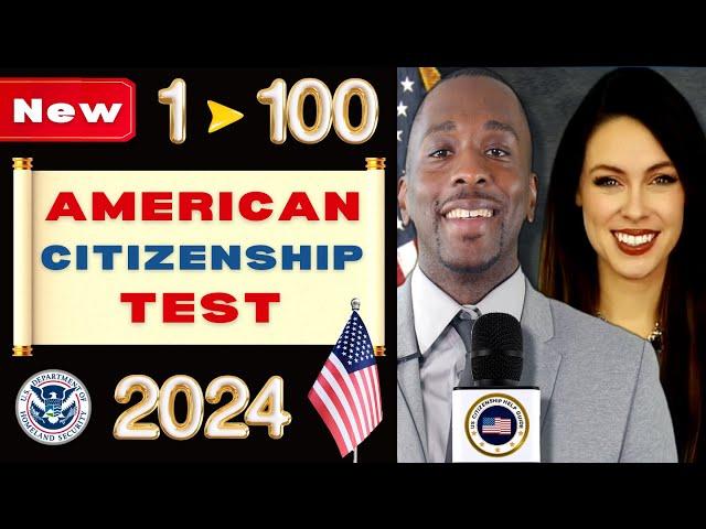 1 to 100 US Citizenship Test 2024-2025 Questions, Easy Answers, Ciudadania Americana, Interview,