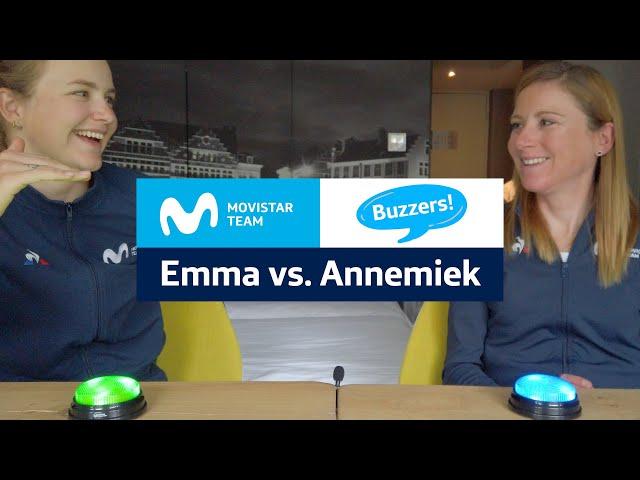 Emma Norsgaard vs. Annemiek van Vleuten | Movistar Team Buzzers!