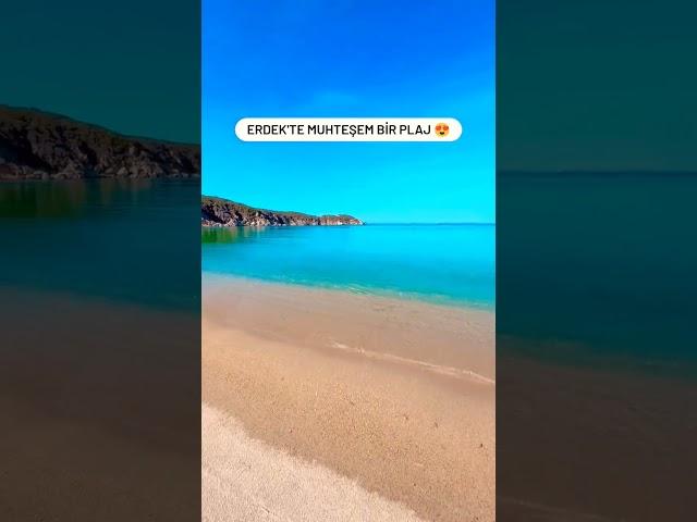 Erdek'in göz kamaştıran plajı Büyükova Köyü Plajı  #balıkesir #deniz #muğla #alanya #tatil #beach