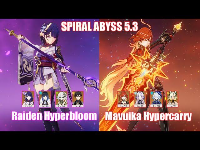 C0 Raiden Hyperbloom & C0 Mavuika Hypercarry | Spiral Abyss 5.3 | Genshin Impact