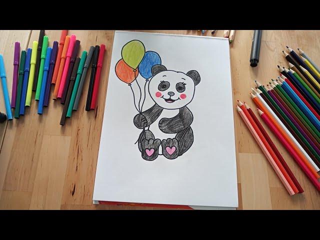 We Draw a Cute Panda  #Drawesome #Panda