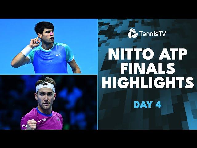 Alcaraz & Rublev Look For First Win; Zverev vs Ruud | Nitto ATP Finals 2024 Highlights Day 4