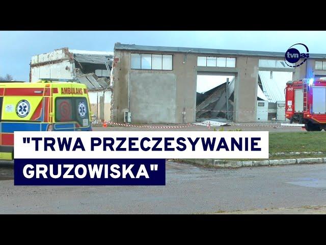 Katastrofa budowlana na terenie dawnej bazy PKS. Nowe informacje ws. zawalenia dachu hali w Mławie