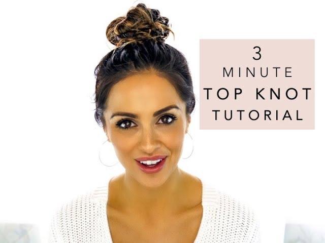 3 MINUTE EASY TOP KNOT TUTORIAL | Mia Mia Mine