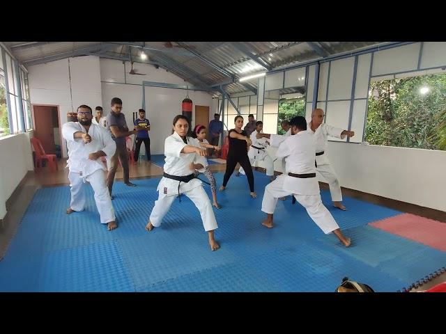 Kihon practice at REI | Shihan Manoj & Sensei Swaraj