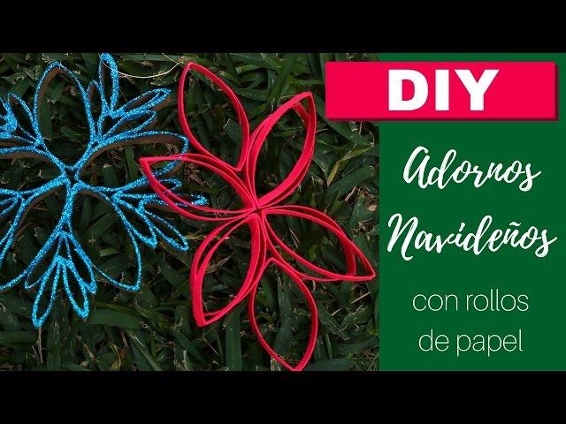 ADORNOS NAVIDEÑOS DIY | Reciclando rollos de cartón