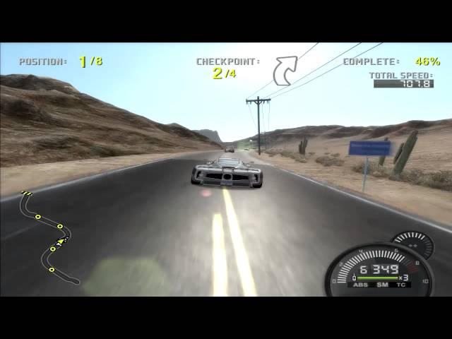 Need For Speed: ProStreet - Race #184 - Top Speed Run (Nevada Highway - Nitrocide)