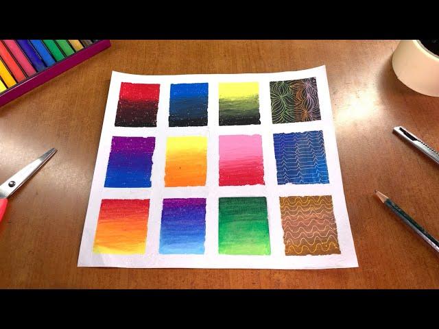 Oil Pastel Blending Exercise 4 UNCUT