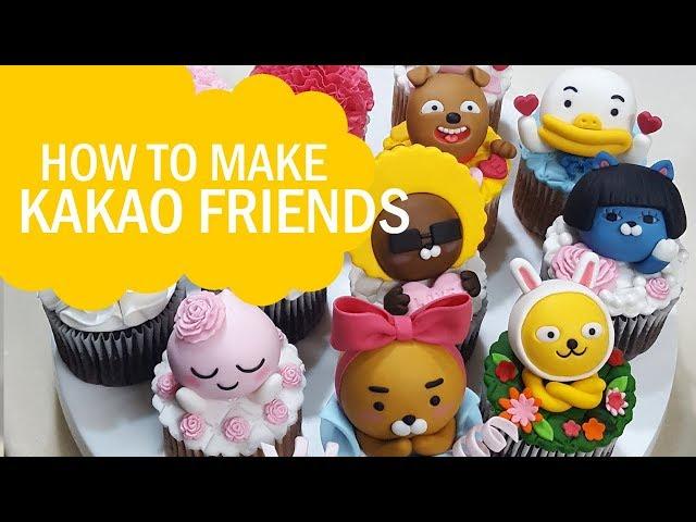 카카오프렌즈 슈가 컵케이크 캐릭터만들기 How to make KAKAO FRIENDS cupcakes