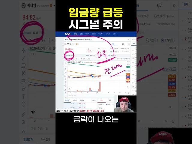 업비트 입금량 급등 주의 마크 신호가 나오면?
