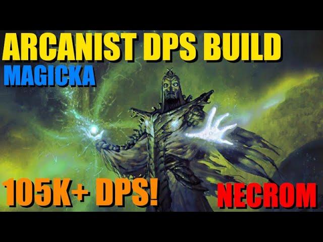 ESO Magicka Arcanist 105K+  DPS Build! BRAND NEW MYTHIC ITEM! No Light Attack Damage!?