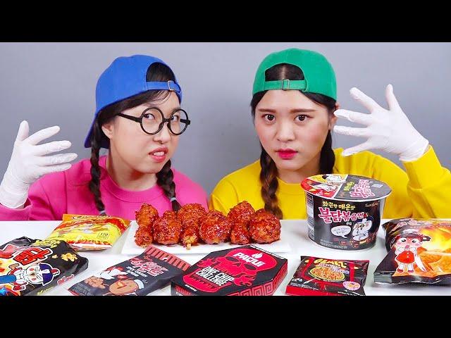 Spicy Food Mukbang Challenge DONA Indonesia