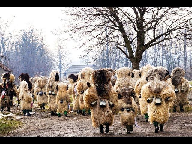 Woolly Beasts Scare Away Winter in Slovenia