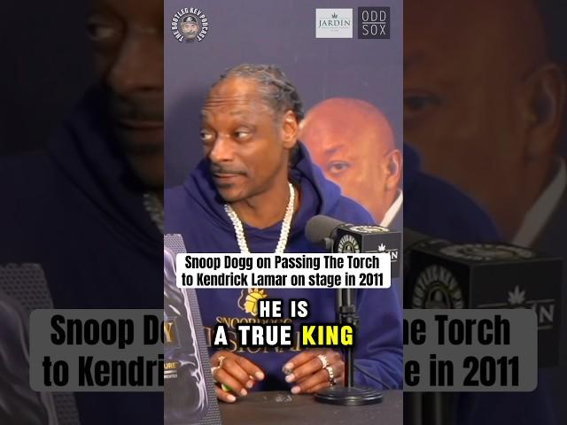 Snoop Dogg on Passing The Torch to Kendrick Lamar on stage in 2011