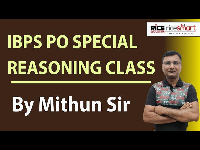 Reasoning Class for Bank Exams | IBPS - PO SPECIAL | Mithun Thakur  | RICE Education