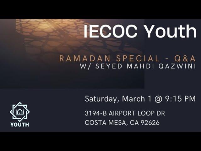 Ramadan 1446 Q&A | Youth Night 3/1/25 | Sayed Mahdi Qazwini