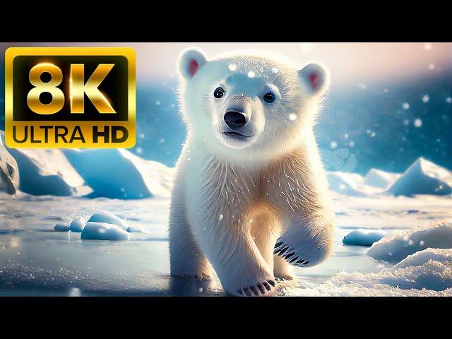 CUTE BABY ANIMALS - 8K (60FPS) ULTRA HD - With Nature Sounds (Colorfully Dynamic)