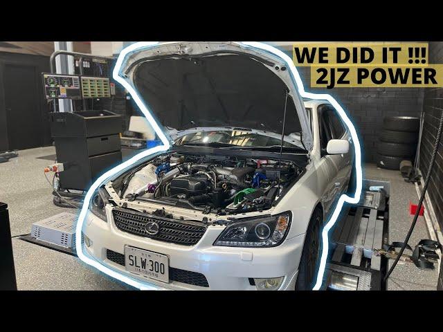 DYNO PULLS / TUNE  -  LEXUS IS300 BUILT VVTI 2JZ-GE TURBO BUILD