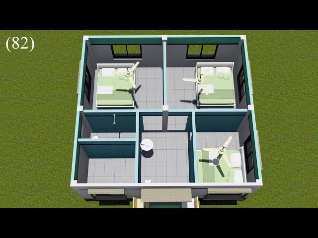 কম খরচে ৩ রুমের বাড়ির ডিজাইন, 3 Beroom House Design Idea