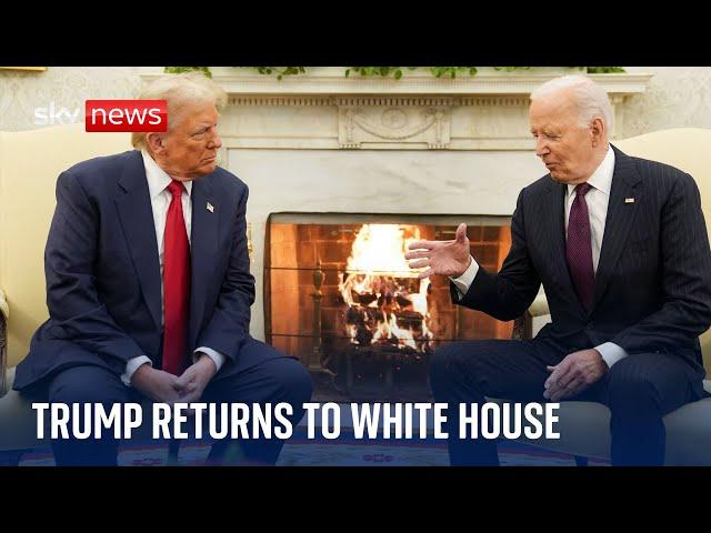 Biden welcomes Trump at White House for transition of power meeting