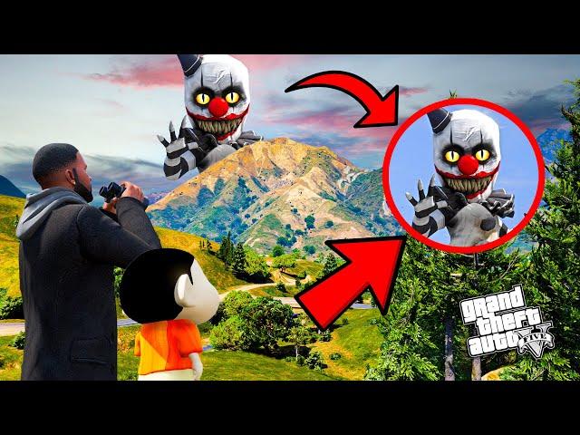 GTA V: Shinchan Doraemon Franklin ESCAPE from PENNYWISE the CLOWN! GTA 5 in Telugu