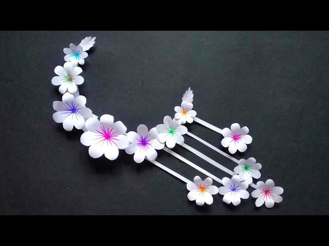 Paper Flower Wall Hanging | Easy Wall Decor Ideas |Newspaper Craft|Paper Craft Easy |Kalakar Supriya