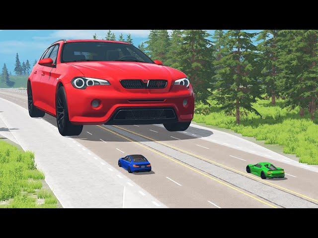 Giant Car vs Normal Cars – BeamNG.Drive