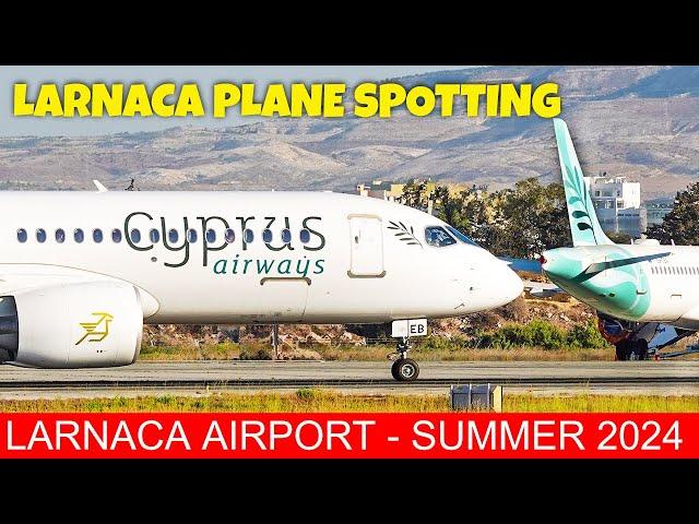 LARNACA AIRPORT - Plane Spotting - 20 minutes Action, Take off and Landing -  Summer 2024  