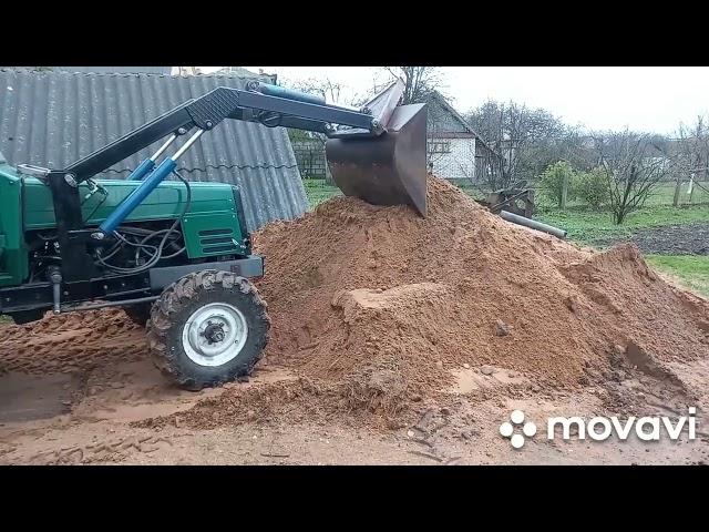 самодельный кун для самодельного трактора испытание...