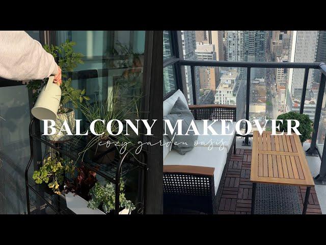 COZY BALCONY MAKEOVER: turning my small balcony into a garden oasis