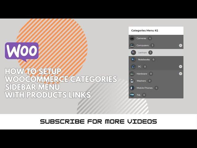 How to setup WooCommerce Categories Sidebar Menu with Products links