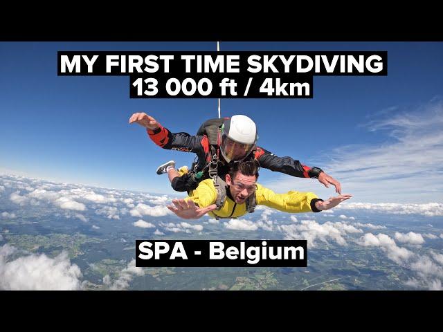 My First Skydiving Adventure in Spa, Belgium!  - 13 000 feet / 4km