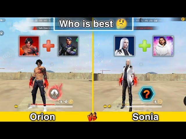 Orion vs Sonia ability test  new chareter secret  ability test after update free fire