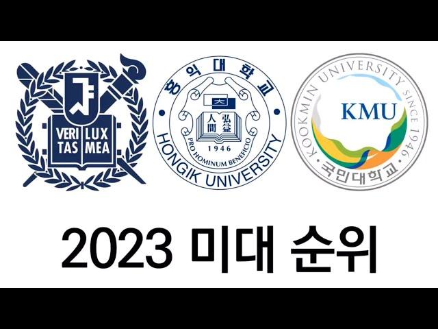 2023 미대 순위!