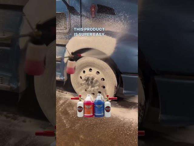 How to use touchless wash. #detailing #truckstop #trucking  #truckwashing #detailingproducts #bigrig