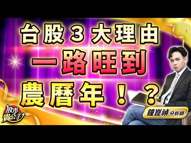 【盤後】【台股３大理由一路旺到農曆年！？】股市貴公子 鐘崑禎分析師 2024.12.27