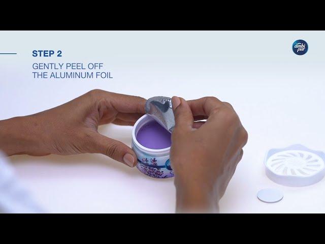 Ambi Pur Car Freshener Gel - Relaxing Lavender - How to use